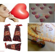 Romantik Sürpriz Gül Yapraklı Süsleme 1000 Gül+20 balon+20 mum