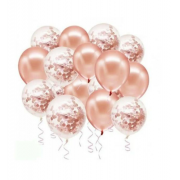 Rose Gold Konfetili Balon Seti 20 Adet