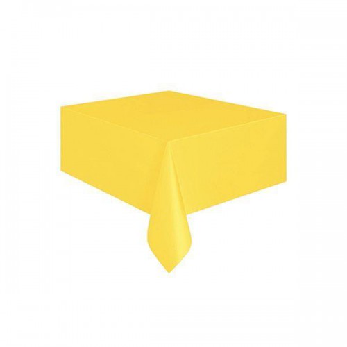 Sarı Düz Masa Örtüsü 1.37 cm x 2.70 cm Doğum Günü Parti Ucuz