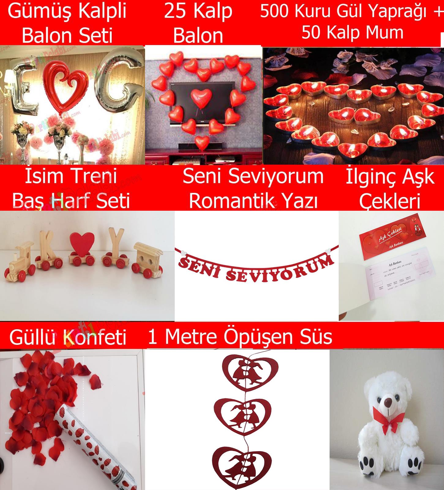 Sevgiliye Doğum Günü Dekorasyonu, Ev Mekan Süsleme Süpriz Paket