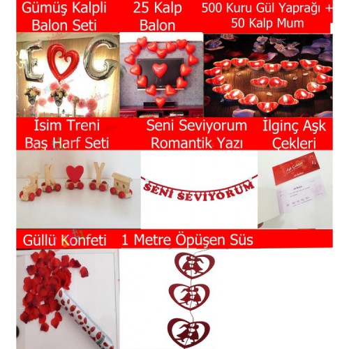 Sevgiliye Doğum Günü Dekorasyonu, Ev Mekan Süsleme Süpriz Paket - Parti Dolabı