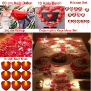 Sevgiliye Sürpriz Doğum Günü, Romantik Süsleme Hazırlık Paketi