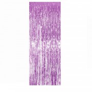 Simli Uzun Mor Kapı Parti Perdesi Parlak  Duvar Püskülü Süs