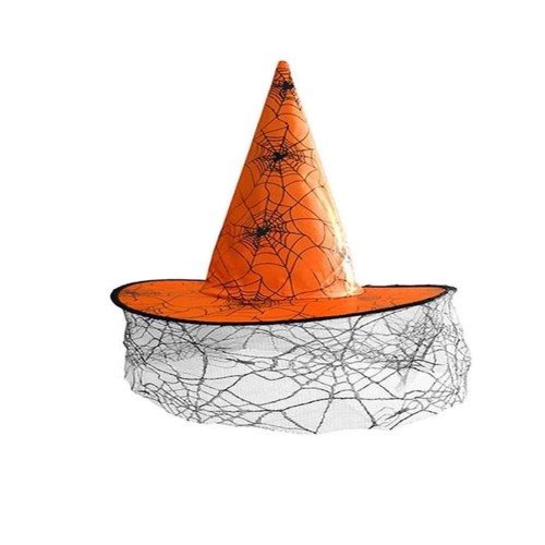 Siyah Tüllü Cadı Şapkası Halloween Partisi , Cadılar Bayramı - Parti Dolabı