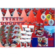 Spiderman Konseptli Doğum Günü Paketi, Örümcek Adam Temalı Set