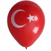 Türk Bayrak Baskılı 16lı Balon Kırmızı Beyaz Bayrağı Ay Yıldız - Parti Dolabı