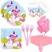 Unicorn Tekboynuz At Konsepti 24 Kişilik Doğum Günü Parti Seti 