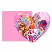 Winx 6 Davetiye+6 Zarf Doğum Günü Parti Davetiyesi, Winks Konsept