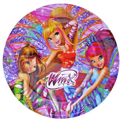 Winx 8li Tabak Doğum Günü Parti Tabağı Ucuz Konsept Winks - Parti Dolabı