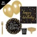 Yetişkin doğum günü,altın parti malzemesi paketi genç 24 kişilik Yetişkin doğum günü,altın parti malzemesi paketi genç 24 kişilik