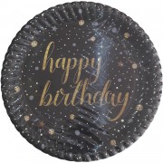 Yetişkin Happy Birthday 8li Tabak Genç Doğum Günü Parti Tabağı