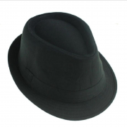 Yetişkin Siyah Renk Michael Jackson Fötr Parti Şapkası Şeritli