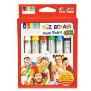 Südor 6 Renkli Yüz Boyası - Yüz Boyama Palyaço Kalemi